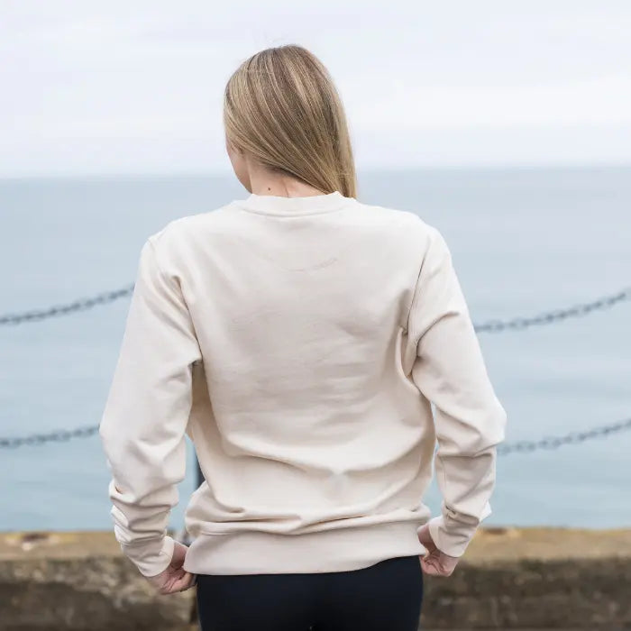 Unisex Organic Cotton Natural Raw Lighthouse Logo Sweatshirt