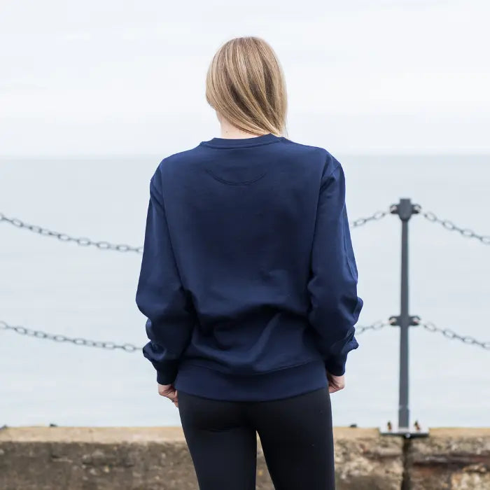 Unisex Organic Cotton Navy Blue Lighthouse Logo Sweatshirt