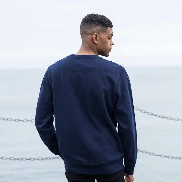 Unisex Organic Cotton Navy Blue Lighthouse Logo Sweatshirt