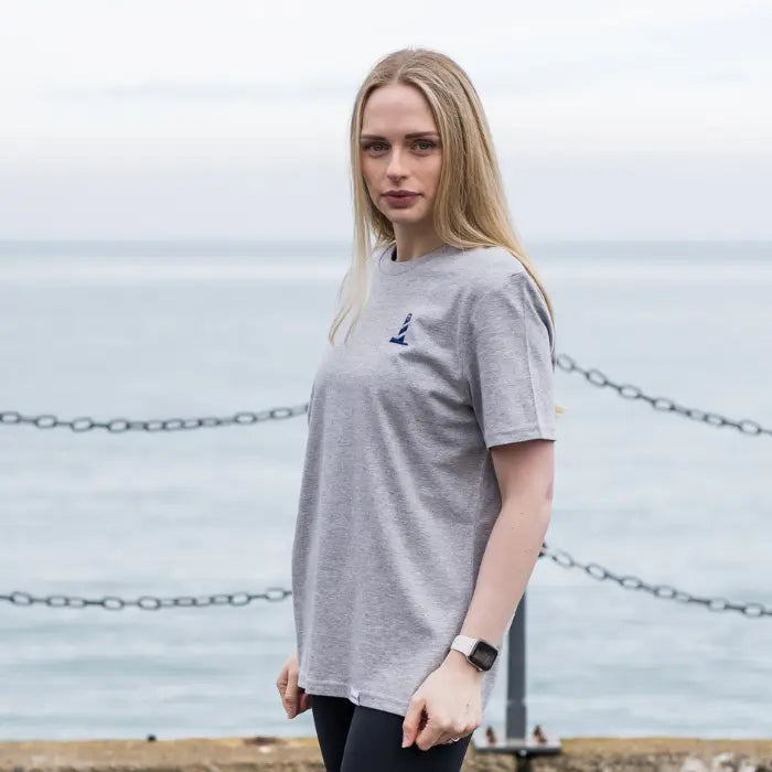 Unisex Heather Grey Lighthouse Logo Tee